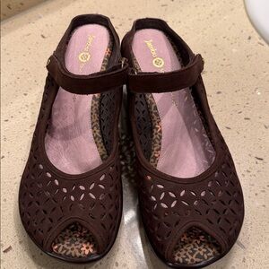 NWOB Jambu Journey Encore Brown Platform Pump clog mule Size 8.5